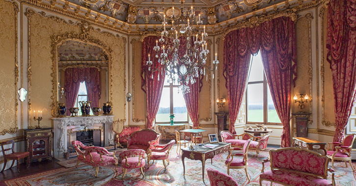 The Octagon Drawing Room inside Raby Castle